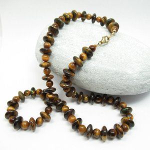 Tiger's Eye Gemstone Necklace